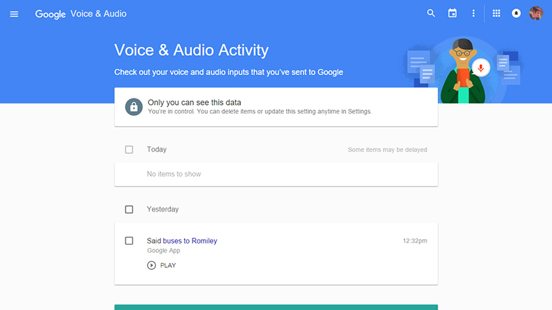 Illustration for article titled How To Find and Delete Everything You've Ever Said to Google Now
